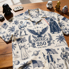 Load image into Gallery viewer, Celebrate 250 Years of Freedom - Proud American Hawaiian Shirt - Personalize for the Perfect Gift
