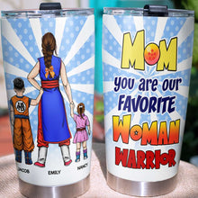 Load image into Gallery viewer, Custom Mom Warrior Tumbler - Personalized Mother&#39;s Day Gift Tumbler Cup PopCulturePrints
