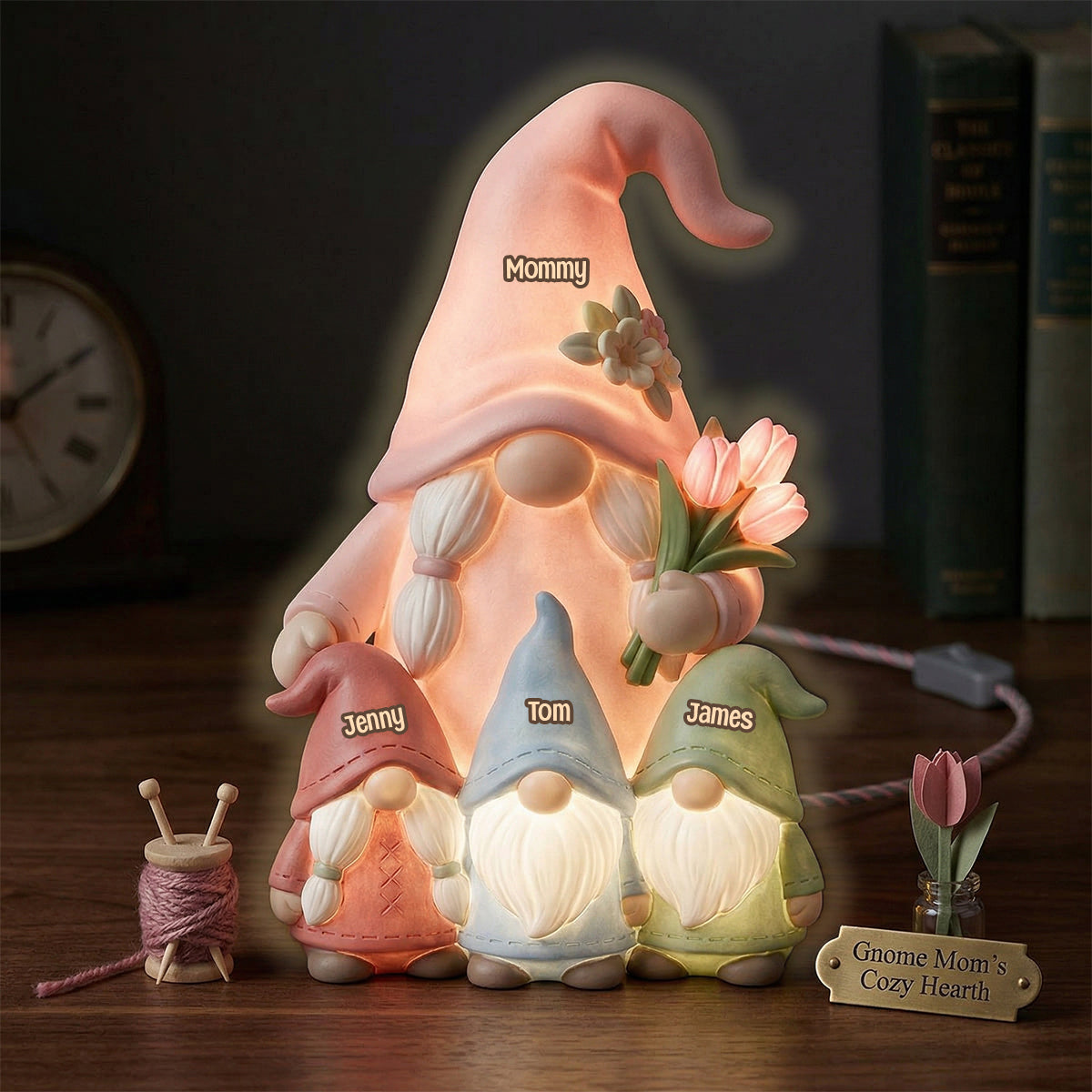 Gnome Mom Light Box: A Heartwarming Personalized Gift for Moms Light Box PopCulturePrints