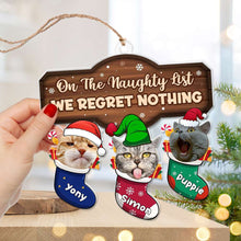 Load image into Gallery viewer, Custom Cat Lover&#39;s Naughty List Christmas Ornament Ornament PopCulturePrints
