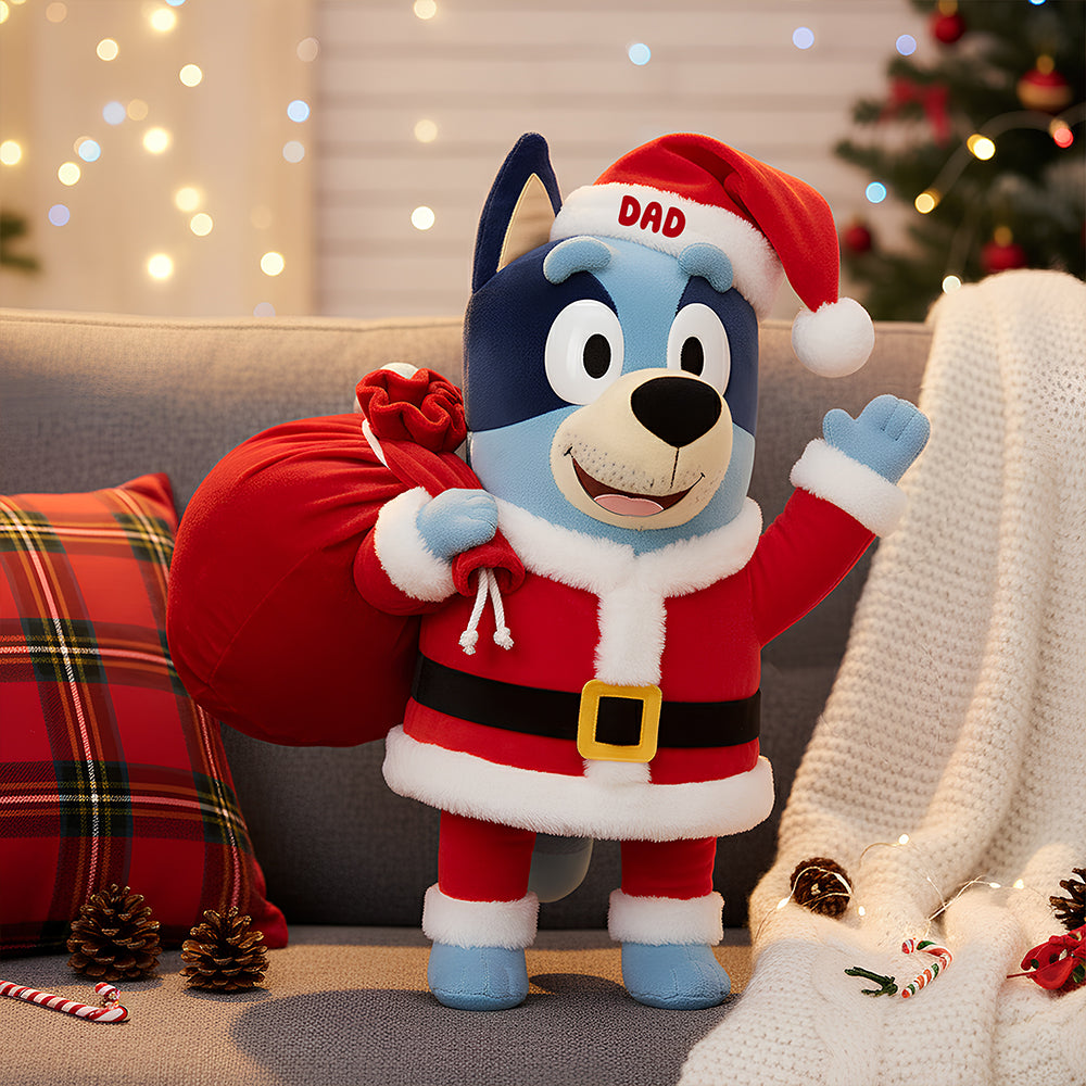 Joyful Moments Await! Happy Santa Christmas Pillow - Personalized Gift for Family and Friends Pillow PopCulturePrints