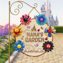 Load image into Gallery viewer, &quot;Welcome to Nana&#39;s Garden, a touch of love and personalization&quot; - Cartoon Flower Garden Wood Sign - Custom Gift for Grandma and Loved Ones Wood Sign PopCulturePrints
