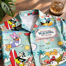Load image into Gallery viewer, “Teachers Deserve a Break!” - Happy Teacher On Summer Hawaiian Shirt - Personalized Gift for Educators, Friends, &amp; Loved Ones Hawaiian Shirts PopCulturePrints
