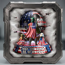 Load image into Gallery viewer, “May The Dad Be With You” - Personalized Universe Dad Acrylic Plaque - Gift for Dad &amp; Grandpa Shaped Plaques PopCulturePrints
