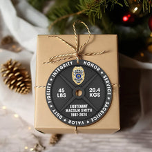 Load image into Gallery viewer, Personalized Police Officer Wooden Ornament Ornament PopCulturePrints
