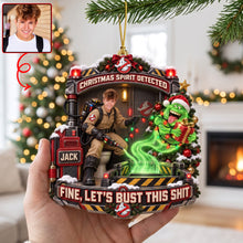 Load image into Gallery viewer, Christmas Spirit Detected: Custom Photo Ornament - Personalized Christmas Gift for Friends, Family, and Loved Ones
