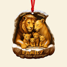 Load image into Gallery viewer, Hakuna Matata Family Christmas Ornament - Personalized Family Gift, Custom Keepsake for Parents and Kids Ornament PopCulturePrints

