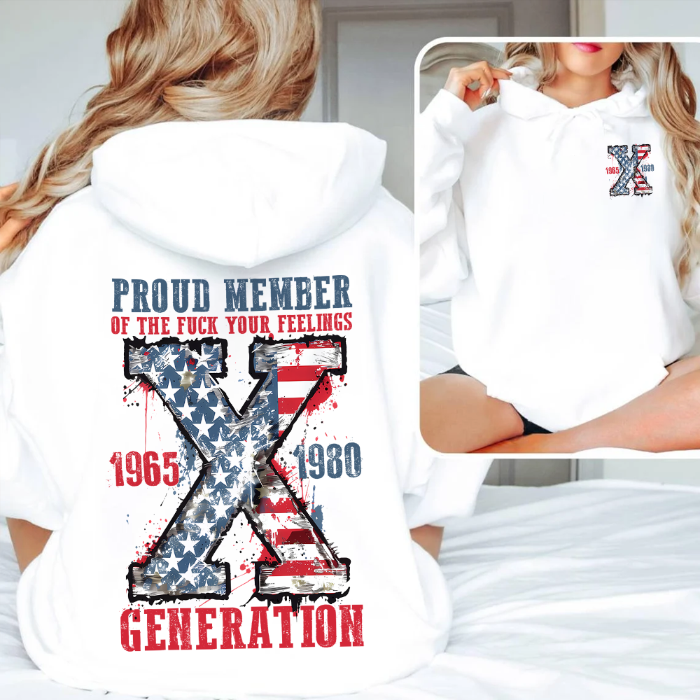 Bold Generation X Hoodie - Patriotic Design