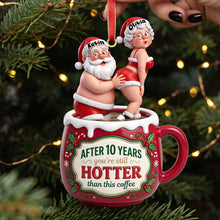 Load image into Gallery viewer, Santa's Naughty Love Couple Ornament - A Fun, Personalized Christmas Gift Ornament PopCulturePrints
