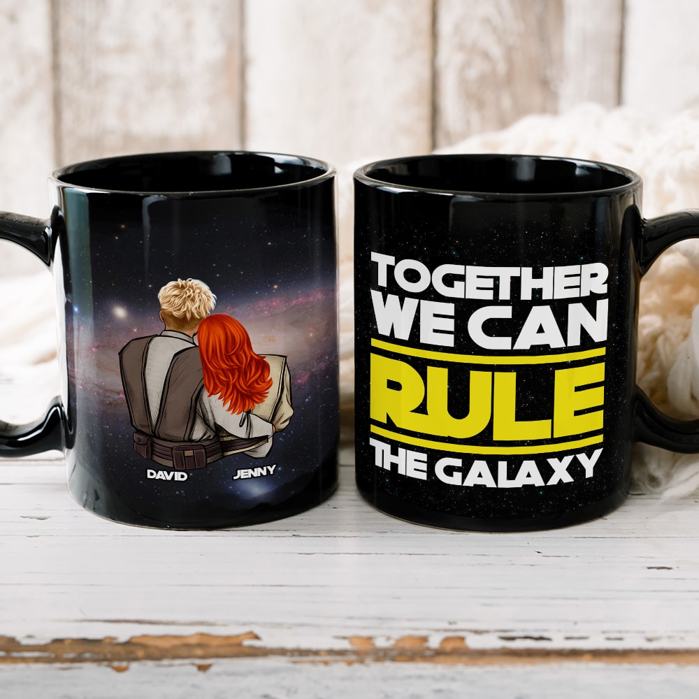 Galaxy Couple Mug - Valentine's Day Gifts & Personalized Gifts for Space-Loving Couples Coffee Mug PopCulturePrints