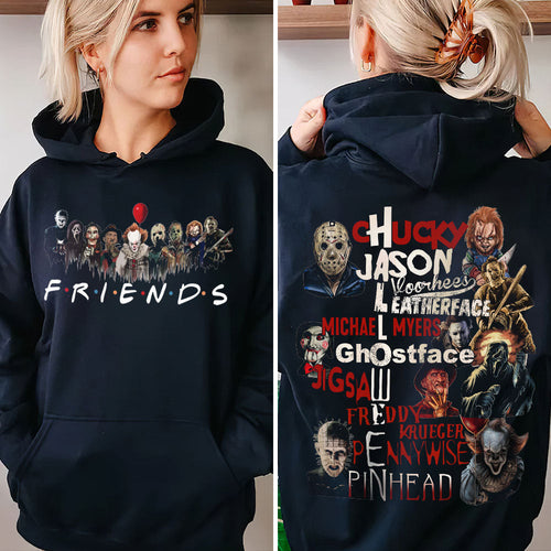 Horror Friends Hoodie - Iconic Horror Movie Characters Shirts PopCulturePrints