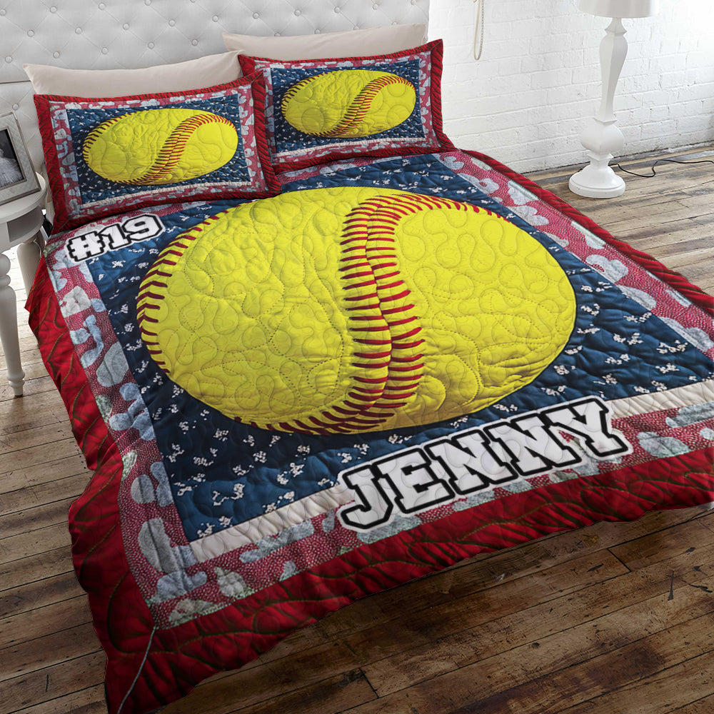 Personalized Baseball Lover's Quilt Bedding Set Blanket PopCulturePrints