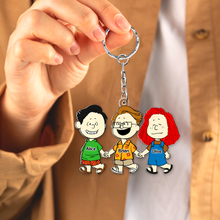Load image into Gallery viewer, Personalized Besties Keychain – Unique Friendship Gift Keychains PopCulturePrints
