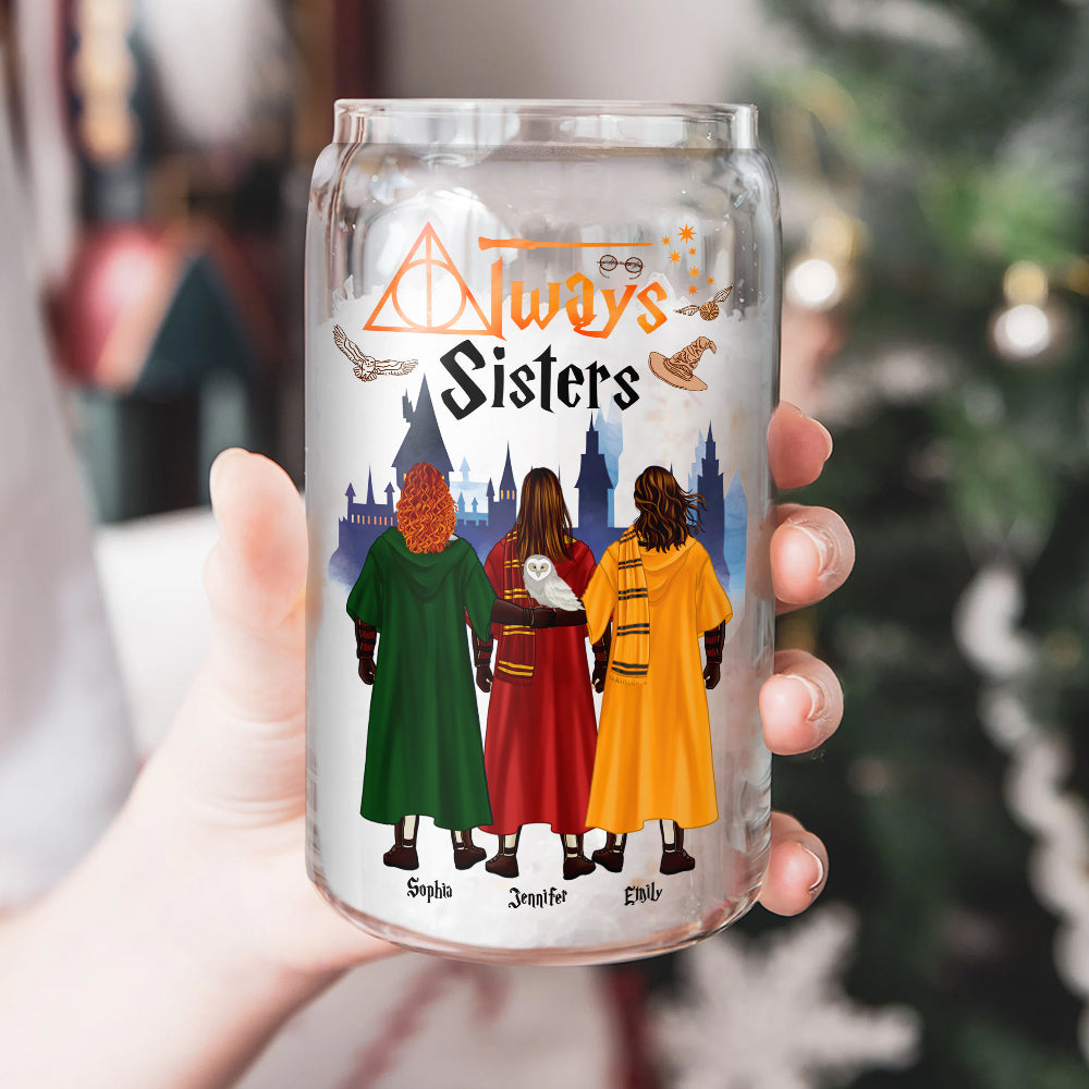 Personalized Harry Potter Sisters Glass Can – Always Sisters