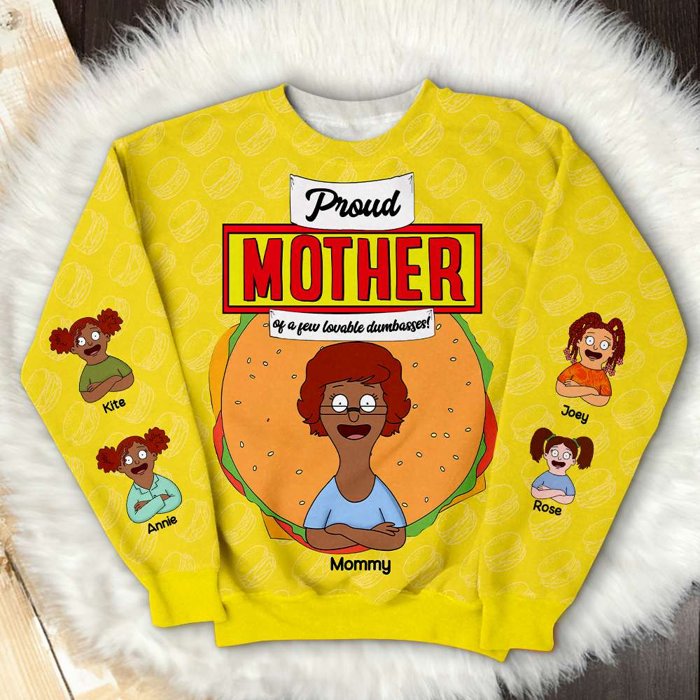 Proud Mother: Personalized 3D Shirt Celebrating Unique Moms - Perfect Gift for Mom & Grandma AOP Products PopCulturePrints
