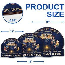 Load image into Gallery viewer, Camping We&#39;re Drunks - Personalized Custom Shaped Wood Sign Wood Shaped Sign PopCulturePrints
