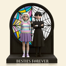 Load image into Gallery viewer, &quot;Besties Forever: Celebrate Your Horror Vibes&quot; - Personalized Horror Besties Plaque for Friends Shaped Plaques PopCulturePrints
