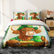Load image into Gallery viewer, Highland Cow Lovers Quilt Bedding Set - Vibrant &amp; Cozy Design Blanket PopCulturePrints
