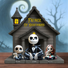 Load image into Gallery viewer, “Father of Nightmares” - Unique Personalized Dad Plaque - Custom Gift for Dads, Grandpas and More Shaped Plaques PopCulturePrints
