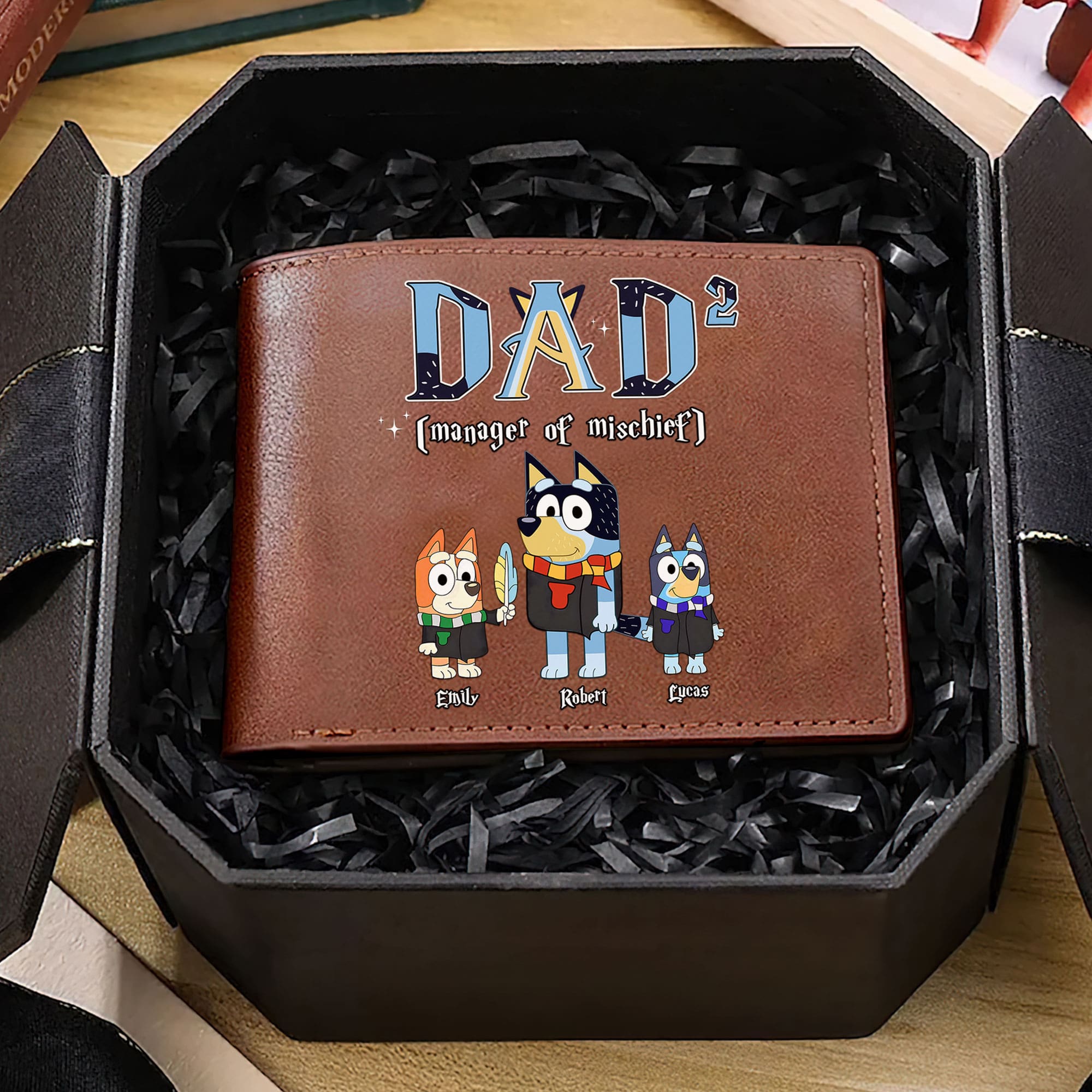 Personalized Dad Wallet - Manager of Mischief