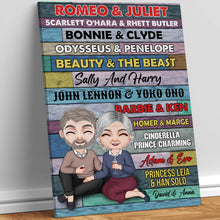Load image into Gallery viewer, Personalized Elderly Couple Canvas Print - Unique Gift Idea Poster &amp; Canvas PopCulturePrints
