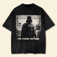 Load image into Gallery viewer, Personalized 'I'm Your Father' Cosmic Washed T-Shirt - Perfect Gift for Star Wars Lovers Shirts PopCulturePrints
