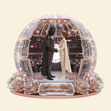 Load image into Gallery viewer, I Love You to the Death Star and Back - Cosmic Couple Acrylic Light Box - Personalized Gift for Couples Light Box PopCulturePrints
