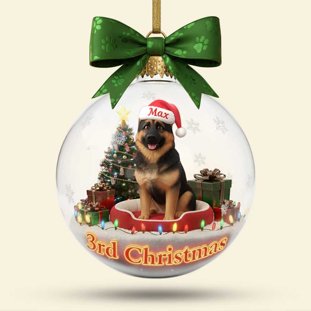 Cherish the Moments: Personalized Dog Custom Photo Acrylic Christmas Ornament - A Heartwarming Gift for Dog Lovers Ornament PopCulturePrints