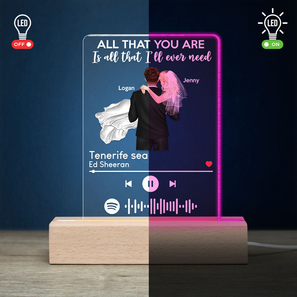 Customizable LED Music Light for Couples - Perfect Valentine's Day Gifts Led Night Light PopCulturePrints