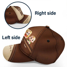 Load image into Gallery viewer, Best Dad Cap - Personalized Classic Cap with Cute Kids Design Classic Cap PopCulturePrints
