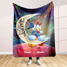 Load image into Gallery viewer, Personalized Alien Couple Blanket - I Love You to the Moon and Back Gift | Valentine&#39;s Day Gifts Blanket PopCulturePrints
