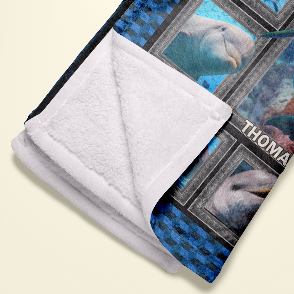 Personalized Dolphin Lover Blanket - Perfect Gift for Ocean Enthusiasts Blanket PopCulturePrints
