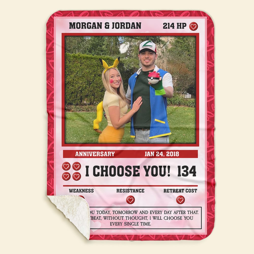 Personalized Couple Blanket - I Choose You Every Day | Unique Valentine's Day Gifts Blanket PopCulturePrints