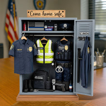 Load image into Gallery viewer, Come Home Safe - Personalized Police Officer Locker Acrylic Plaque Shaped Plaques PopCulturePrints
