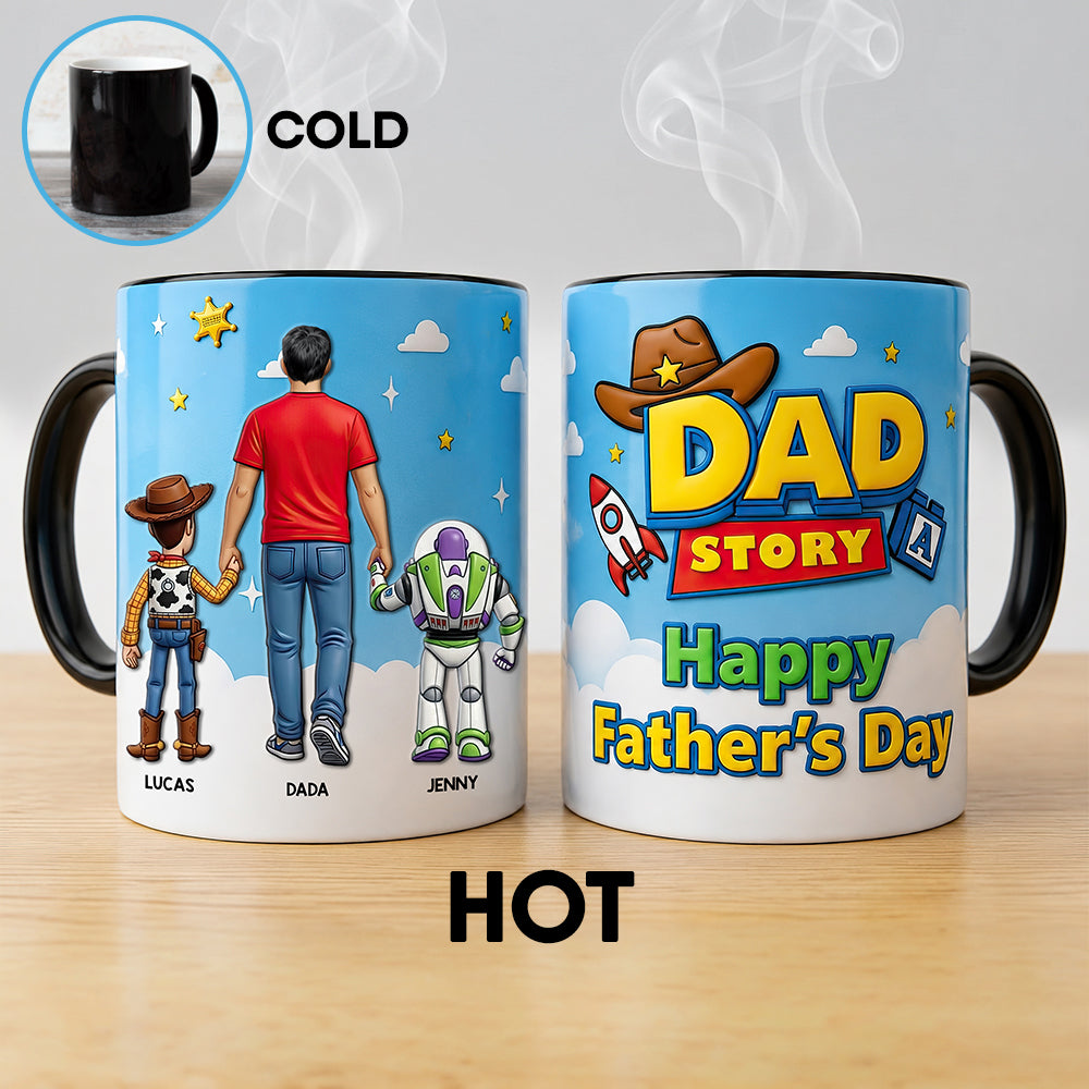“Adventure Awaits with Dad” - Personalized Adventure Buddy Dad Coffee Mug - Unique Gift for Dads, Grandpas, and Father Figures Coffee Mug PopCulturePrints