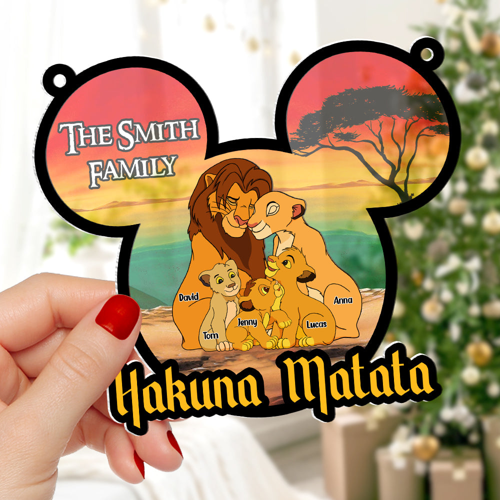 Personalized Hakuna Matata Family Ornament - Lion King Themed