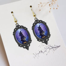 Load image into Gallery viewer, Embrace Your Inner Magic - Mystic Witch Moon Earrings - Personalized Gifts for Witch Lovers Earrings PopCulturePrints
