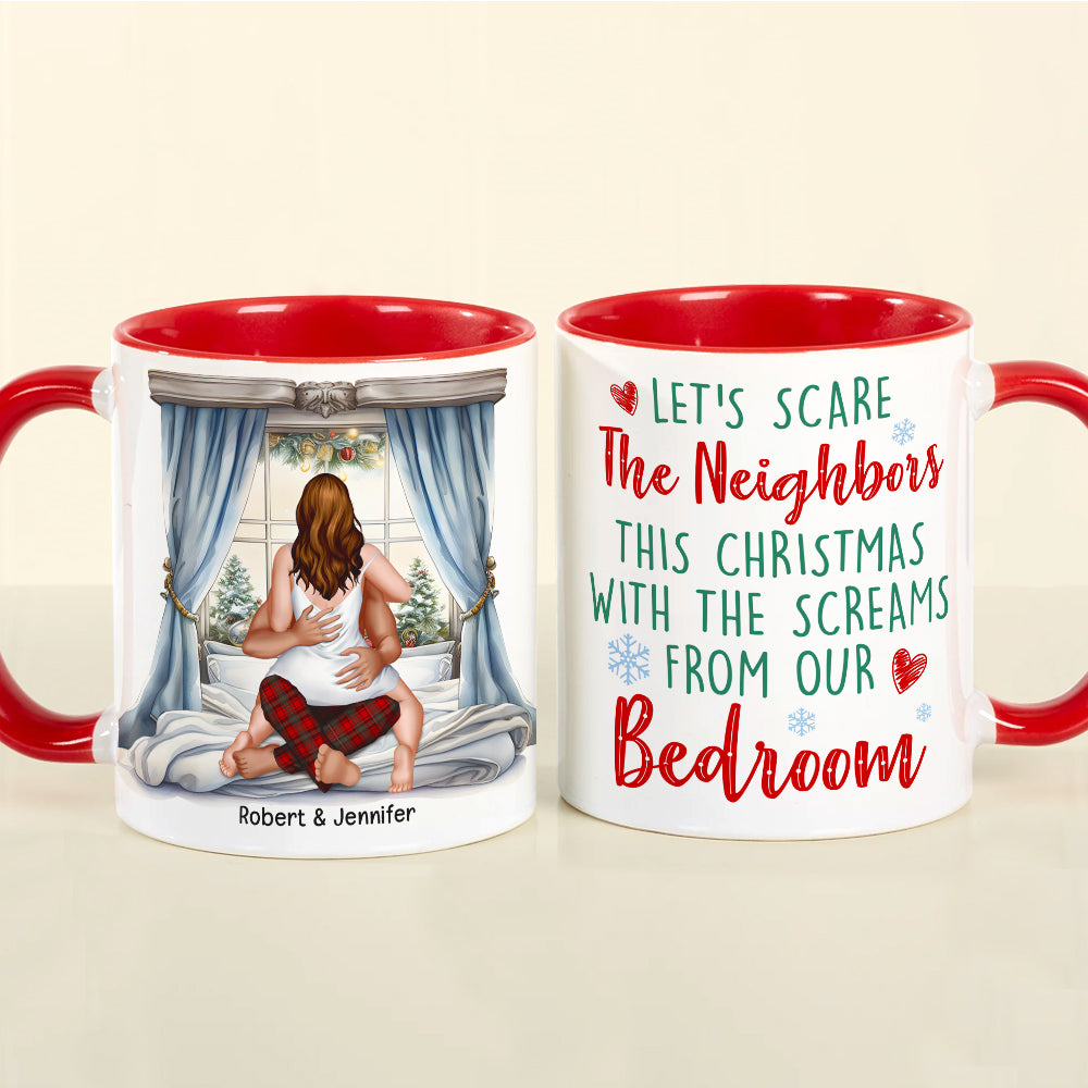 Naughty Christmas Couple Personalized Accent Mug