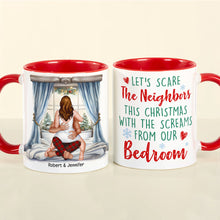 Load image into Gallery viewer, Naughty Christmas Couple Personalized Accent Mug
