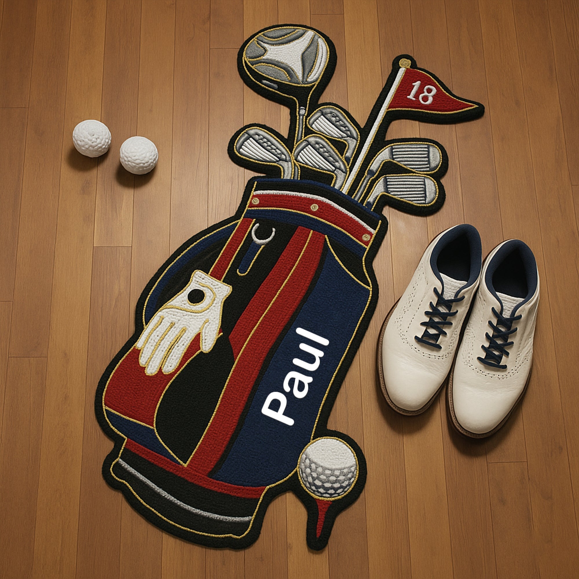 “Step Into Style!” - Fairway Style Golf Bag Doormat - Personalized Gifts For Golfers Doormat PopCulturePrints