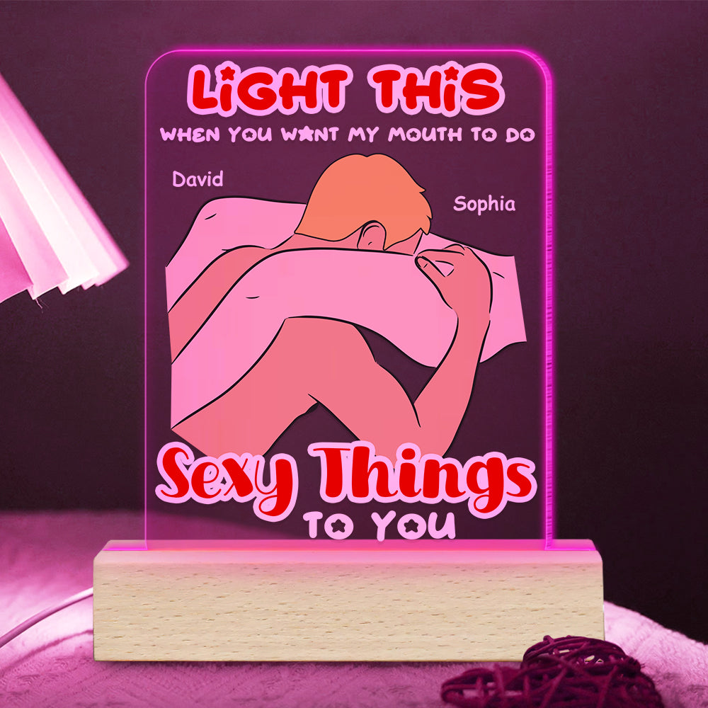 Personalized LED Light for Couples - Make Love Glow Led Night Light PopCulturePrints