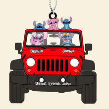 Load image into Gallery viewer, Personalized Family Car Ornament - Lilo &amp; Stitch Theme
