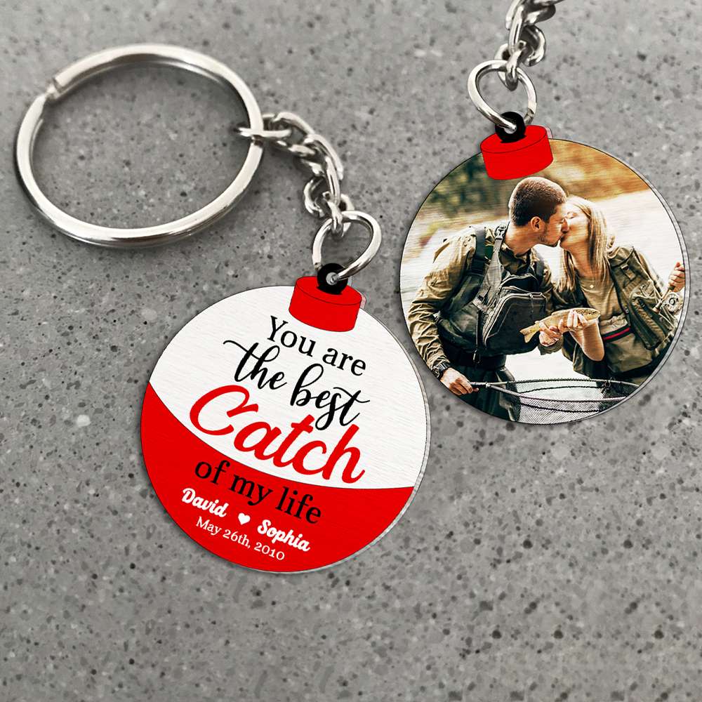 Personalized Fishing Couple Keychain - The Best Catch Gift Keychains PopCulturePrints
