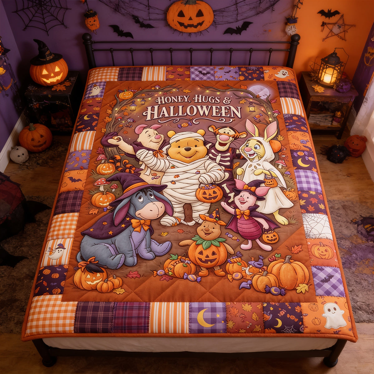 “Sweeten Your Halloween” - Personalized Honey, Hugs & Halloween Blanket - Custom Gift for Kids & Adults