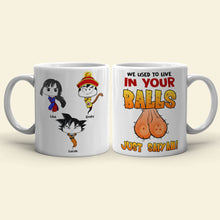 Load image into Gallery viewer, Personalized Dad Mug - &#39;We Came from Your Balls&#39; Funny Gift Coffee Mug PopCulturePrints
