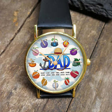 Load image into Gallery viewer, “Celebrate Father&#39;s Love” - Power Fruit Quartz Watch - Personalized Gift for Dad &amp; Grandpa Quartz Watch PopCulturePrints
