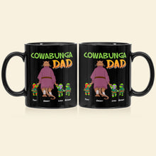 Load image into Gallery viewer, Cowabunga Dad Personalized Coffee Mug Coffee Mug PopCulturePrints
