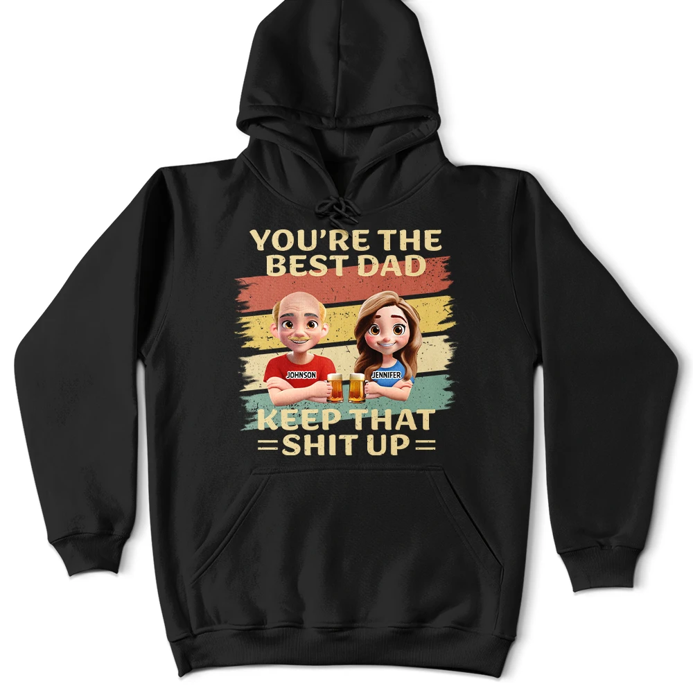 You're The Best Dad - Personalized T-Shirt for Dads and Grandpas T-shirt PopCulturePrints