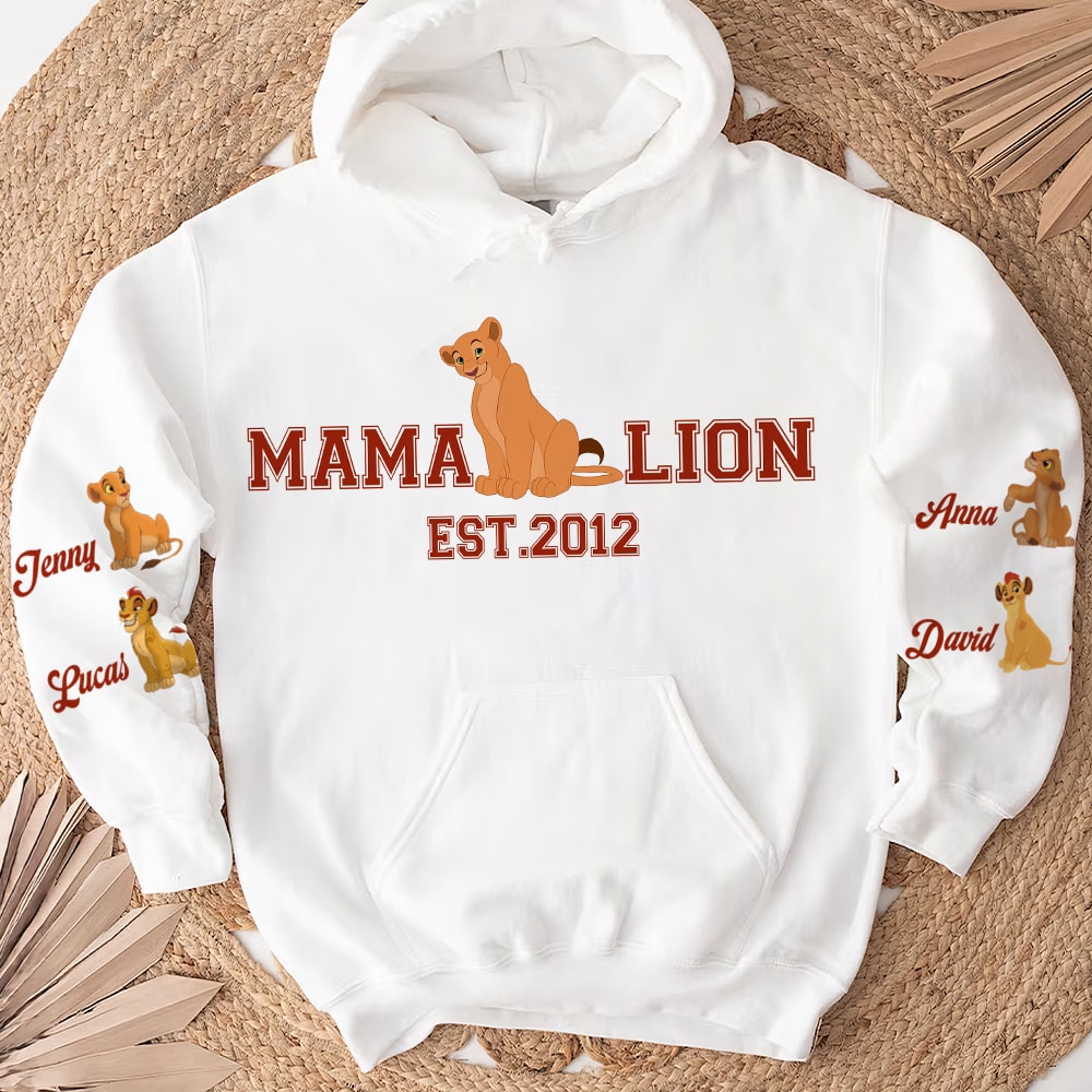 “Mama Lion - Fierce Love of a Mother” - Personalized Mom Shirt - Gift for Mom, Grandma, and More AOP Products PopCulturePrints
