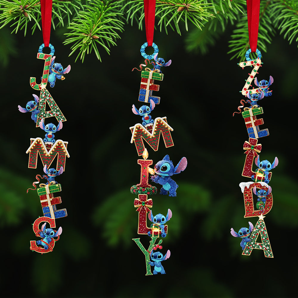 “Celebrate Your Unique Style!” - Alien Monster Alphabet Acrylic Ornament, Personalized Christmas Gift Ornament PopCulturePrints